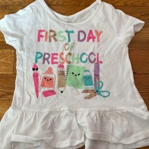 First day of preschool t shirt
